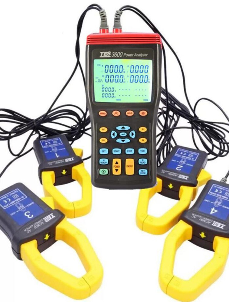 TES-3600N 3-Phase Power Analyzer Tester Harmonics Power Quality Analyzer