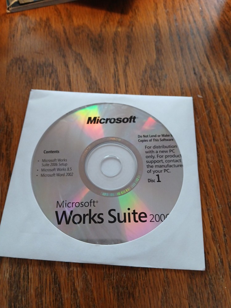Microsoft Works Suite 2006 DVD With Product Key