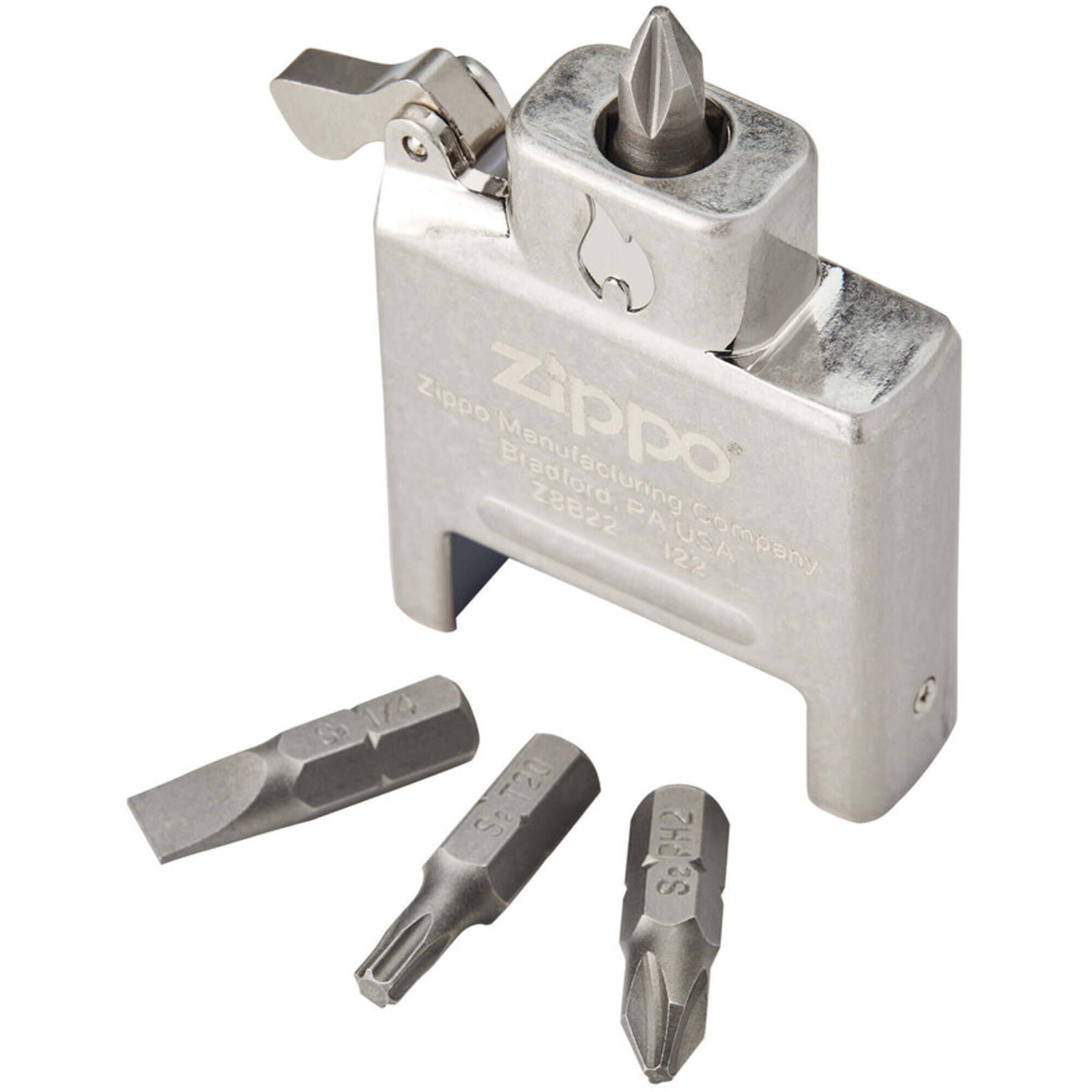 Zippo Lighter Insert Everyday Carry Bit Safe 4-in-1 Functional Screwdriver 65701