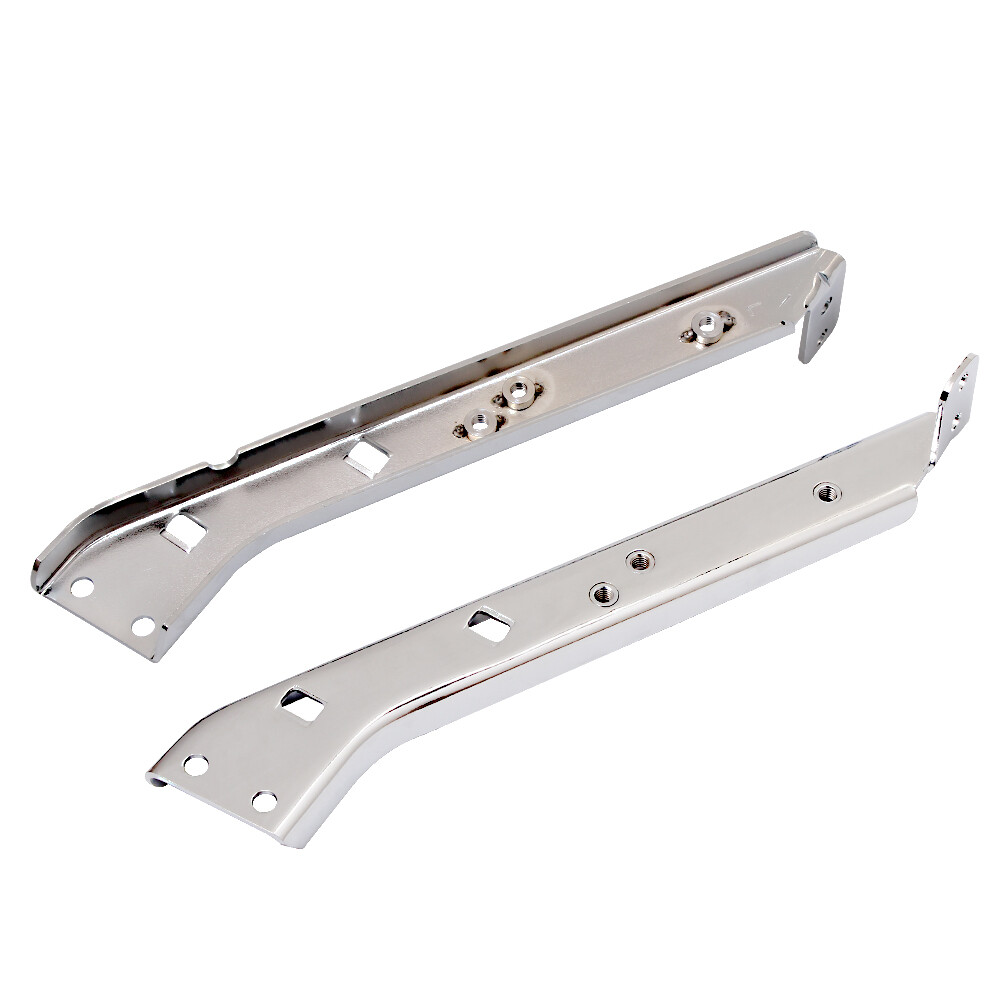 Pair Chrome Saddlebag Rail Support Brackets for Harley Touring FLT FLHT 85-08