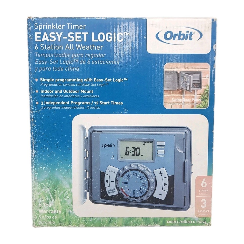 Orbit 6-Station Easy-Set logic Indoor/Outdoor Sprinkler Controller Timer 29867