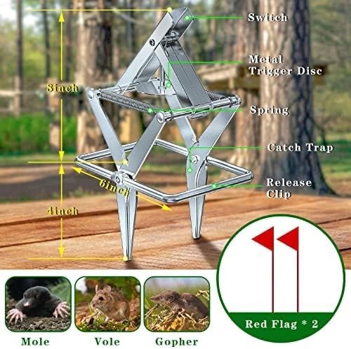 Wanqueen scissor-jawed mole trap and eliminator