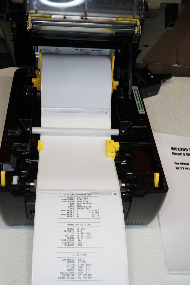 Wasp WPL305E Barcode Label Printer With Power Adapter