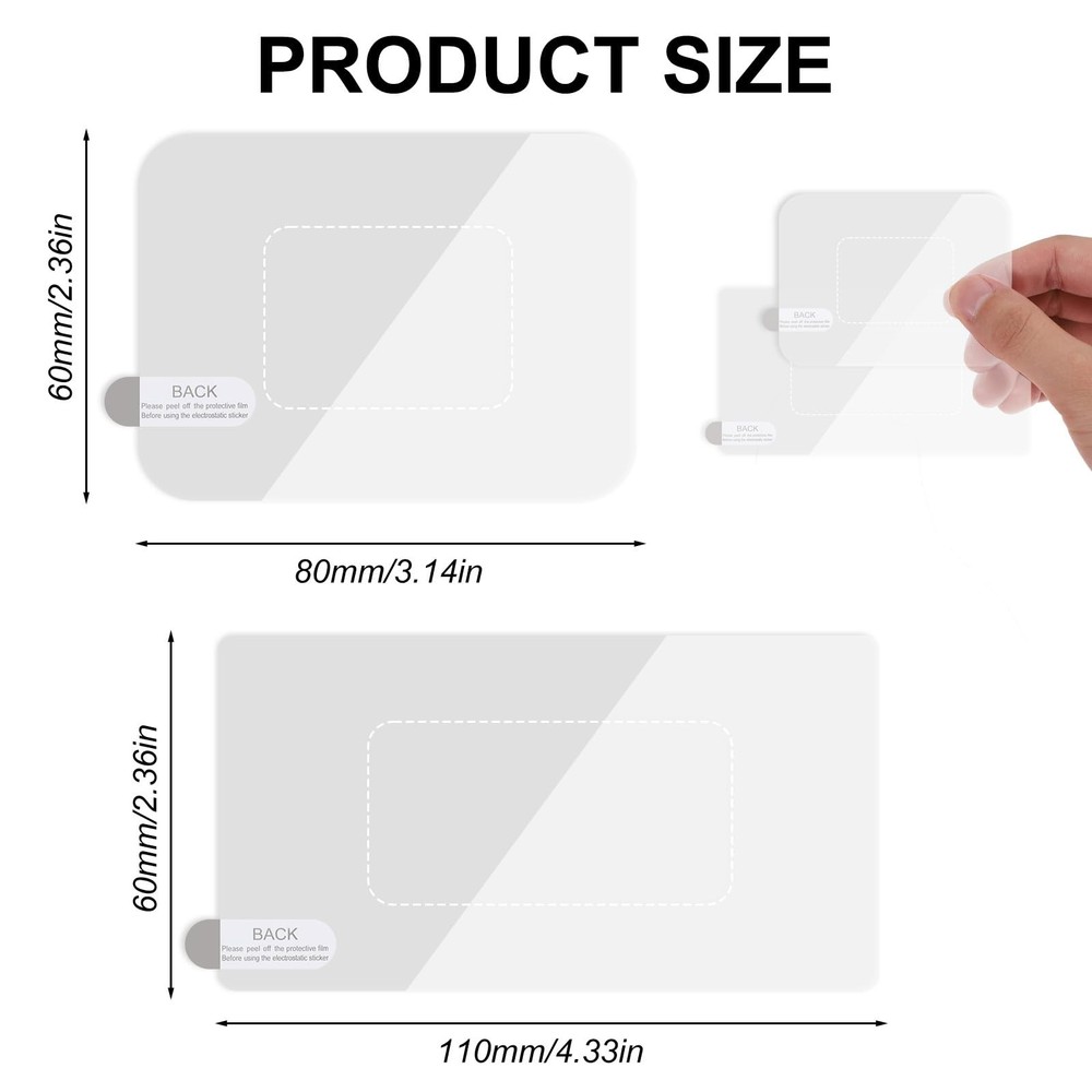 8 Pcs Windshield Electrostatic Sticker, Windshield Sticker Static Cling Windo...