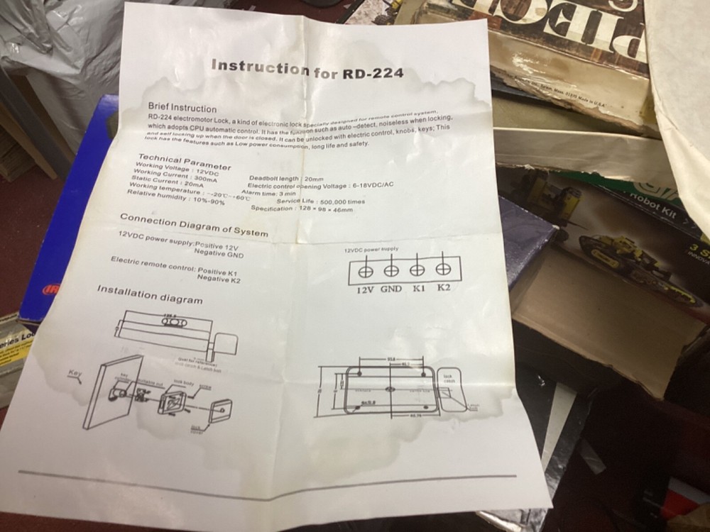 Electric Lock RD-224 new in box