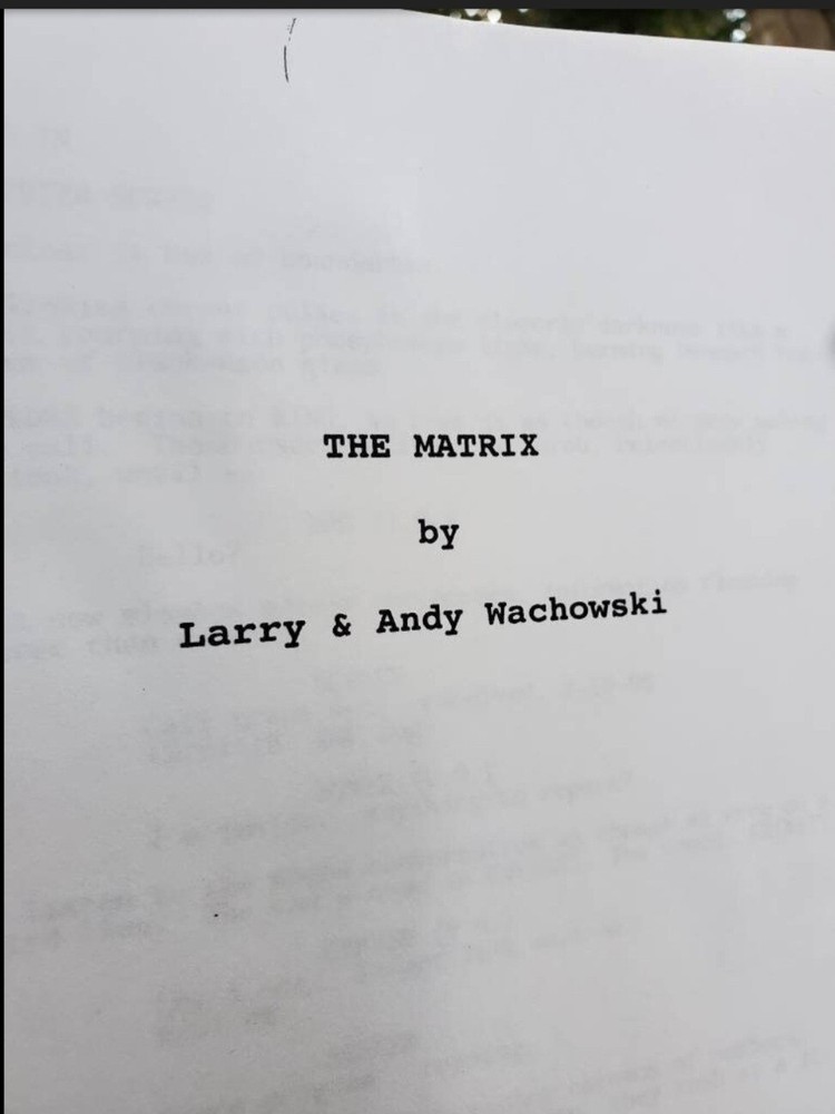 The Matrix Movie Script Larry & Andy Wachowski