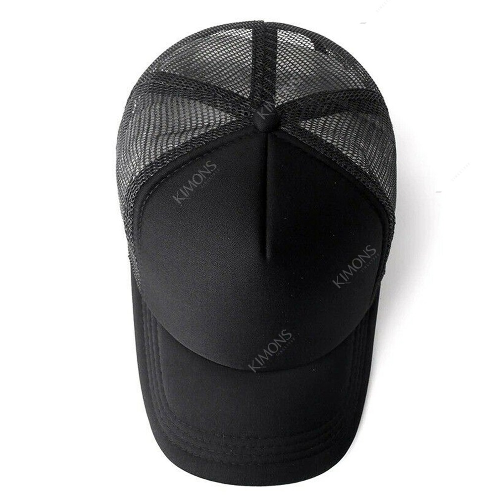 Trucker Hat Foam Mesh Baseball Cap Snapback Adjustable Plain Solid Men Hats Caps