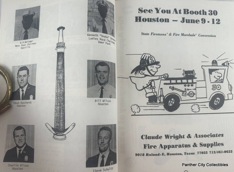 1975 Texas State Firemen Fire Marshall Firefighter Convention Houston Program