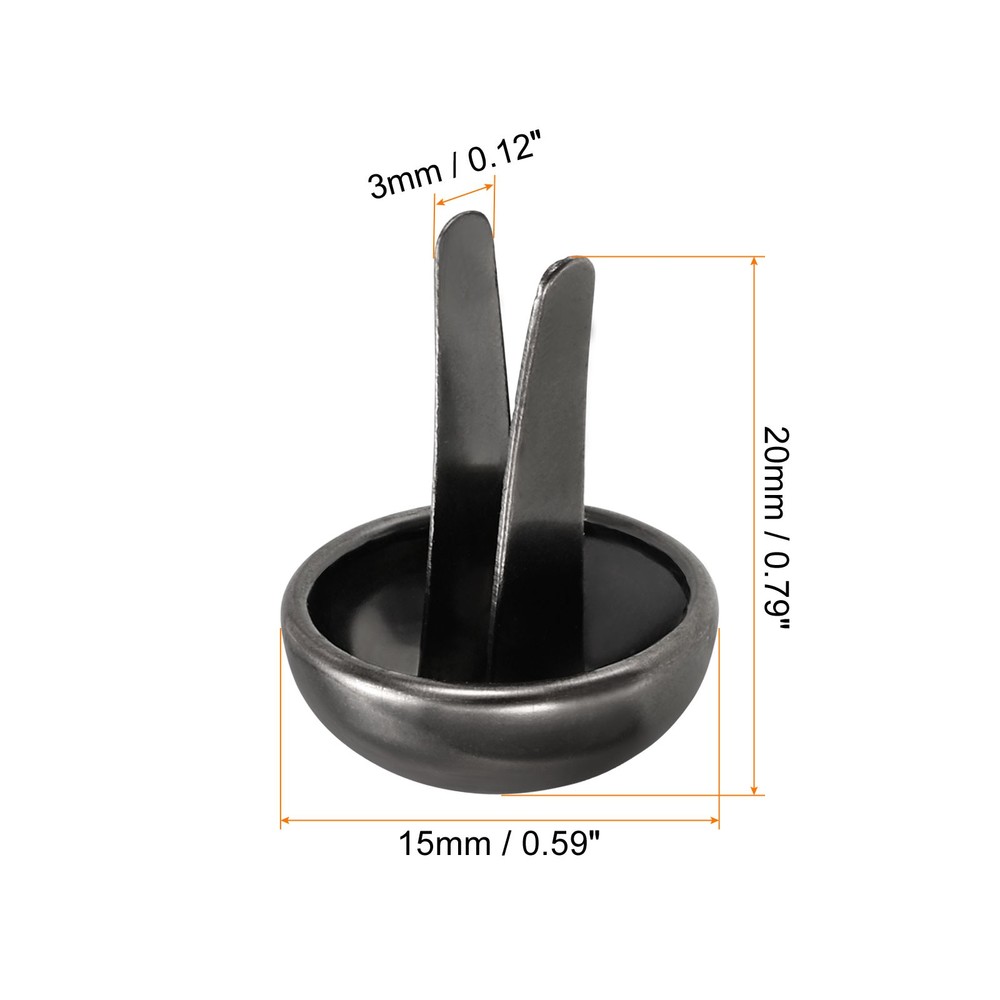 15x20mm mini paper tips fixing, 100pcs round fixing tips, dark grey