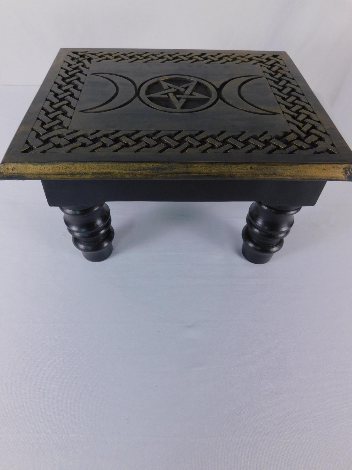 Triple Moon Pentacle Altar Table New Age Imports Wicca Witchcraft Ritual