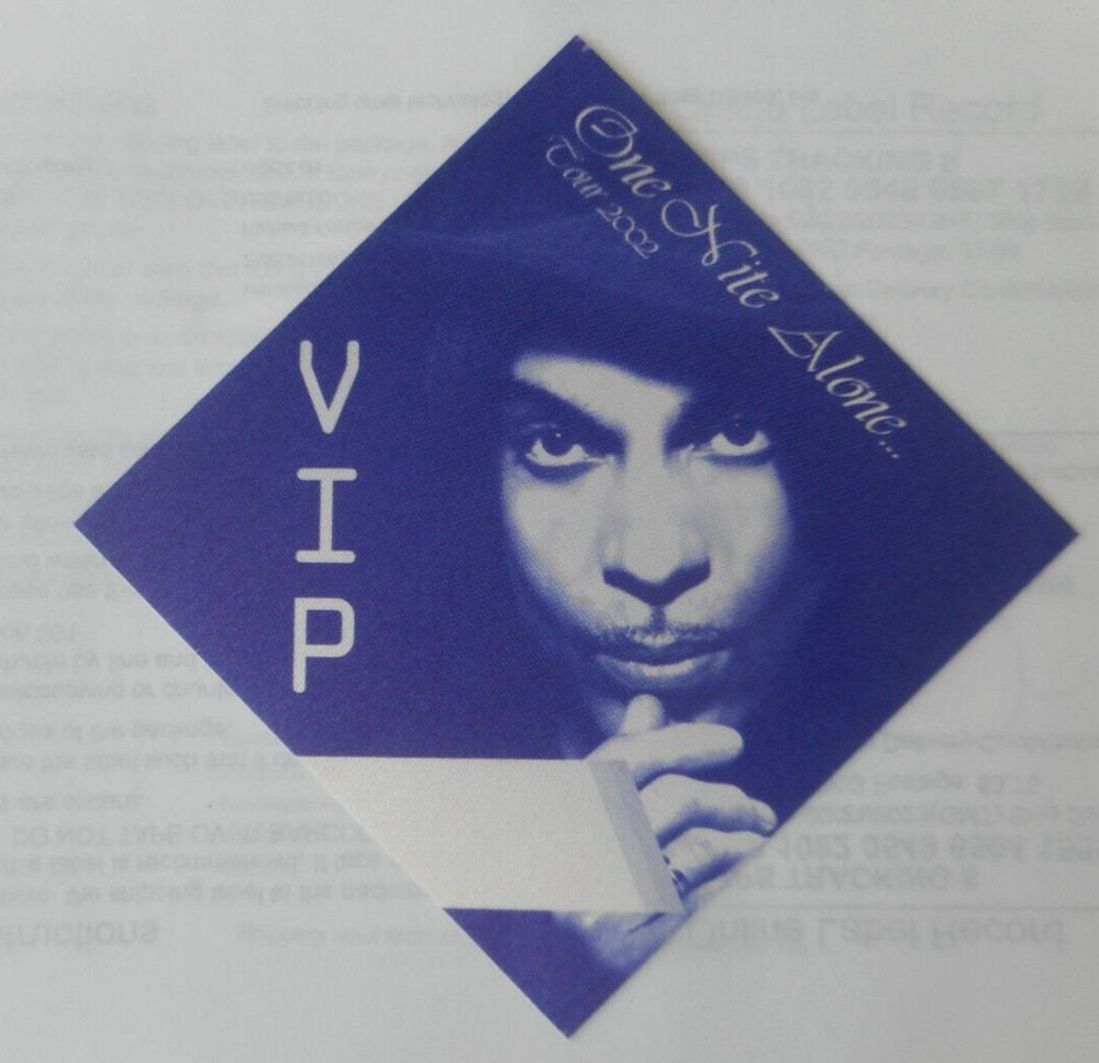 Prince V.I.P Backstage  Pass Rare Perri  One Night Alone 2002/ 2003 Tour