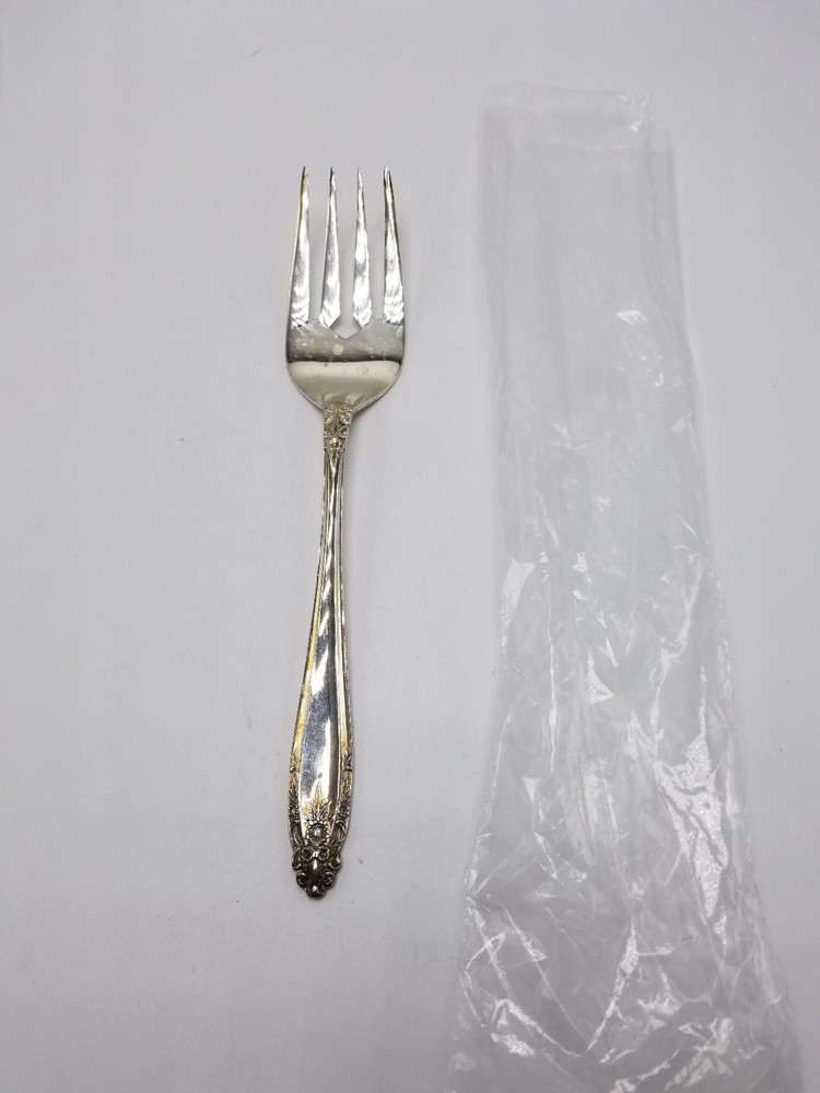 Eldan "ELD15" Silver-plate Nickle 8 1/2 Inch Medium Cold Meat Fork