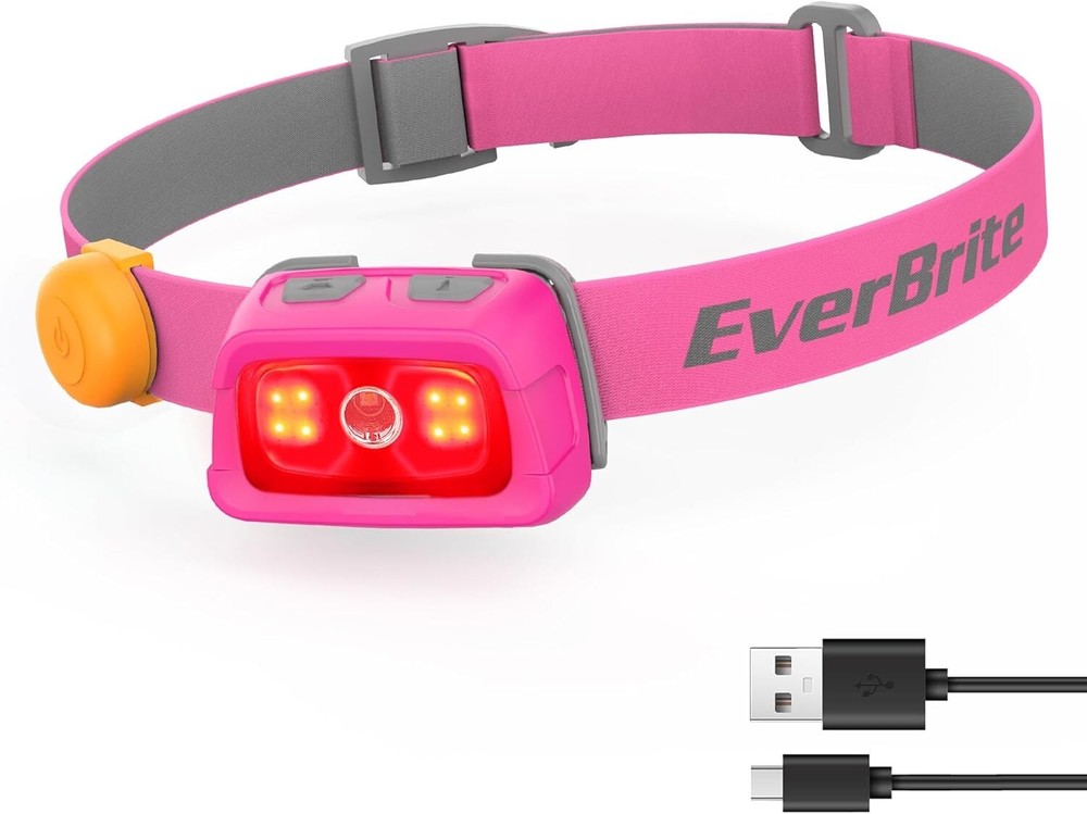 EverBrite Rechargeable Headlamp Head Lights 7 Lighting Modes Memory Function USA