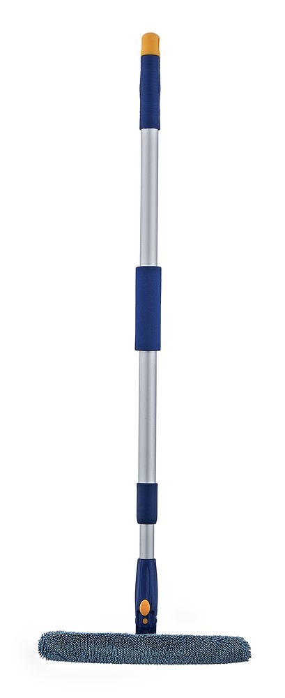 Superio Window Washer and Silicone Squeegee, Auto Easy Grip Extendable Handle