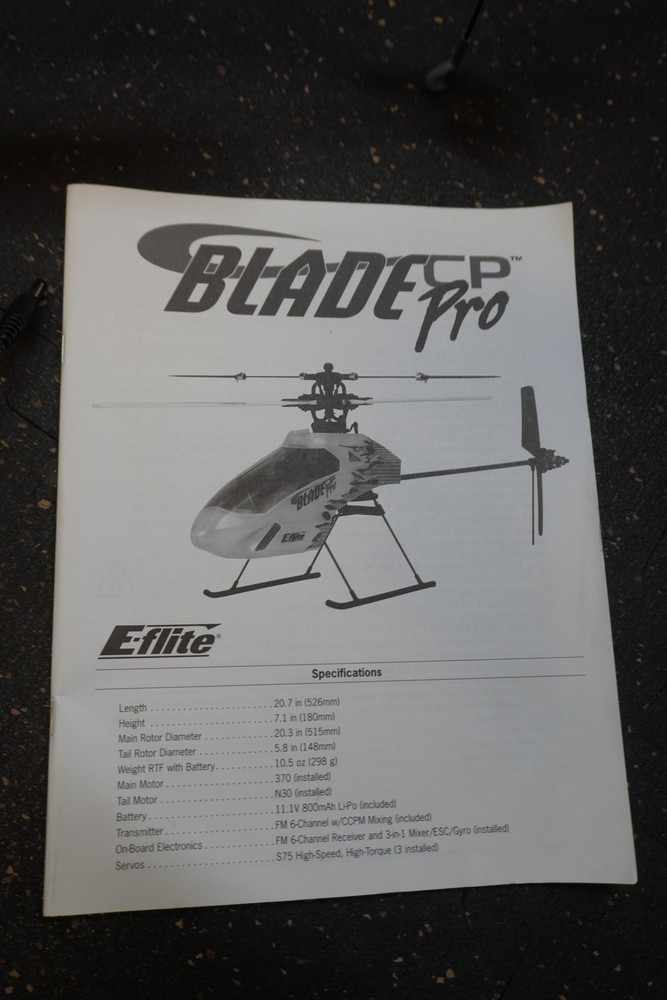 Blade CP Pro Eflite RC Helicopter Nice Condition