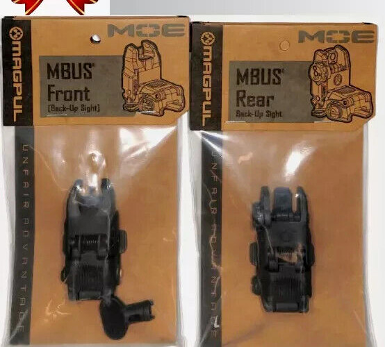 New Front and Rear New Generation Back Up Sight Set in Sleek Black Finish