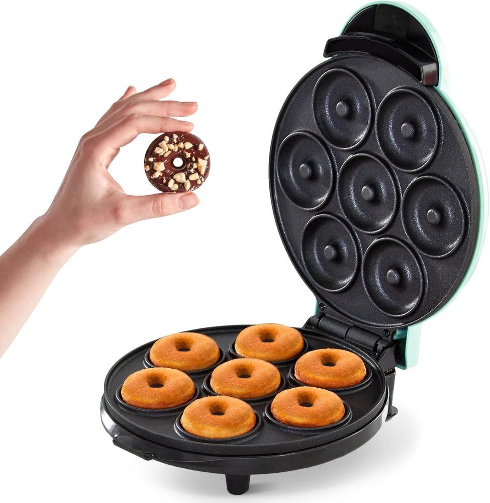 Express Mini Donut Maker - Homemade Dessert Maker - Features Double-Sided, Non-S
