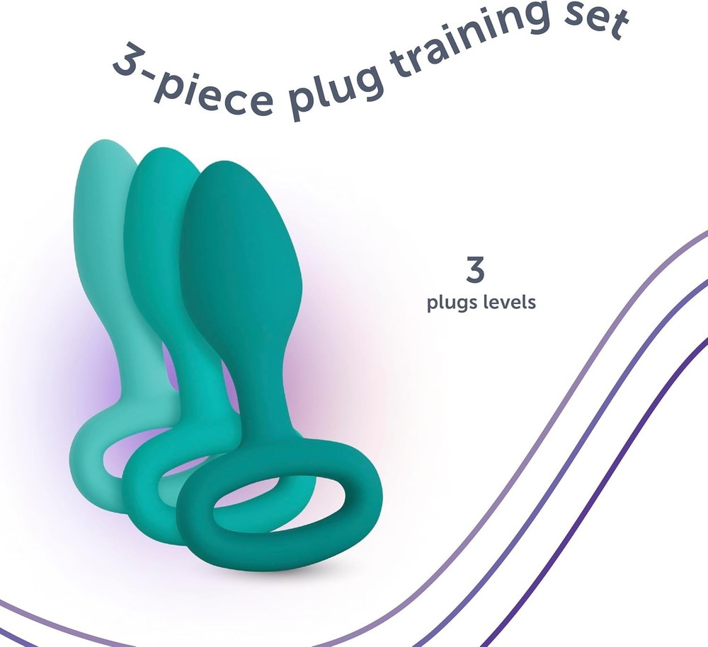 3-Piece Beginner-Friendly Butt Plug Training Set - Waterproof Silicone Design