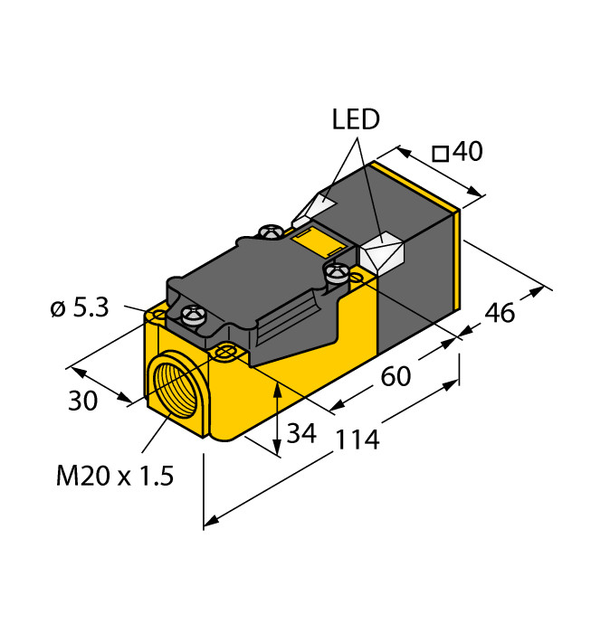 TURCK Bi20U-CP40-AP6X2 1627232 Inductive sensor PNP