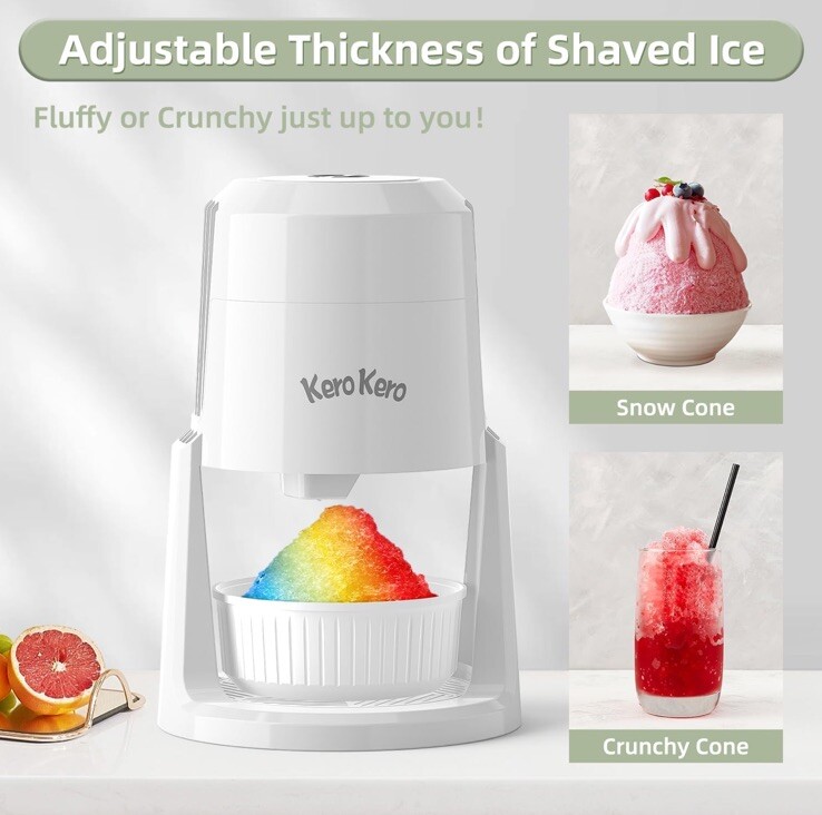 Kero Kero Shaved Ice Machine, Multi-Purpose Ice Shaver Machine with Adjustable B