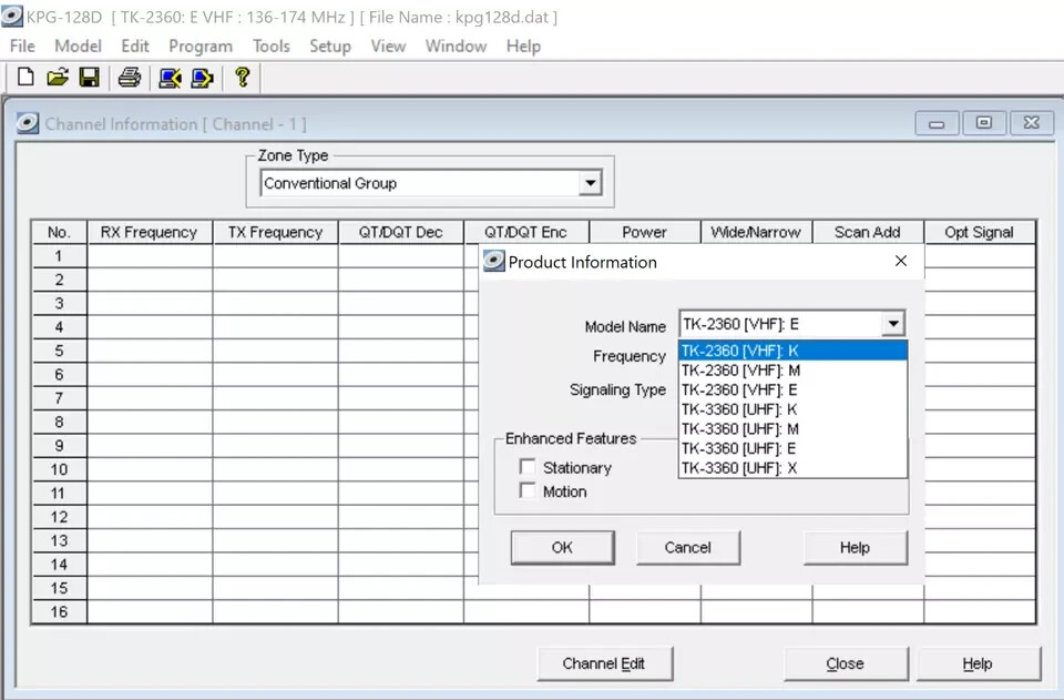 Kenwood TK-2360 TK-3360 KPG-128D Programming Software CD