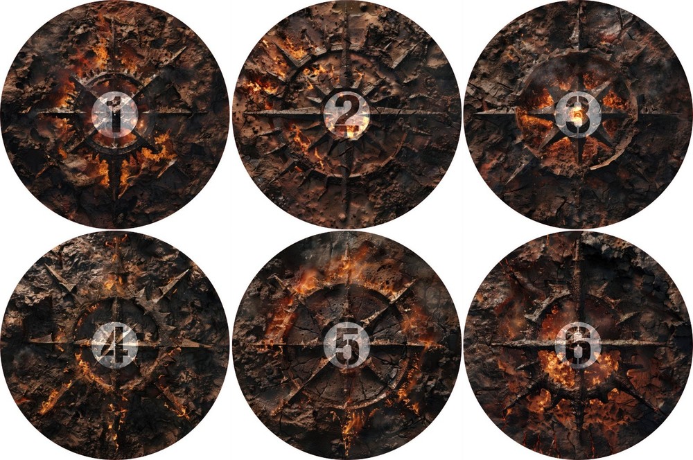 Objective Markers Set - 7.57" - Infernus - Compatible w/ Warhammer 40K