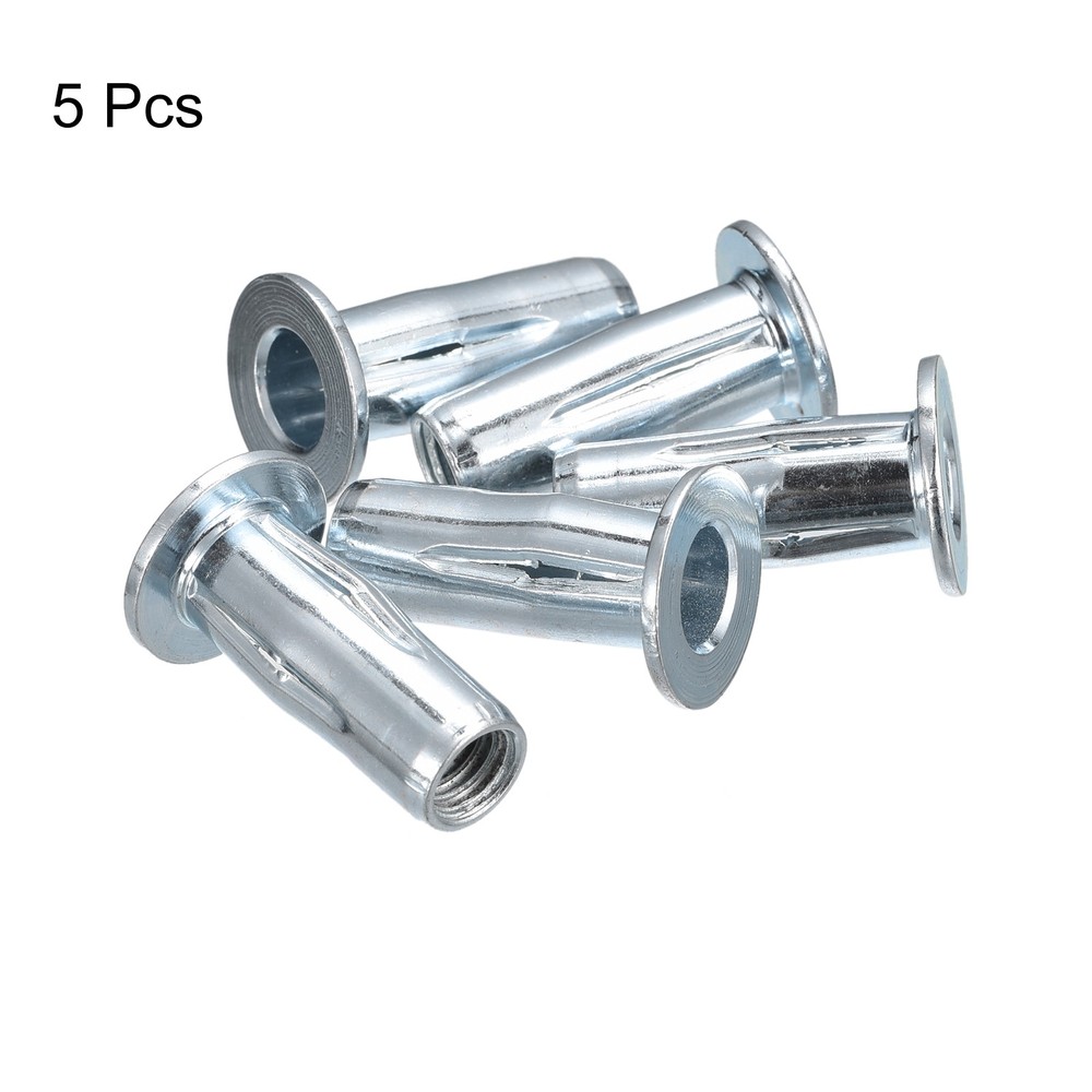 5pcs 5/16-18 Multi-Grip Rivet Nuts Pre-Bulbed Shank Flat Head Threaded Insert