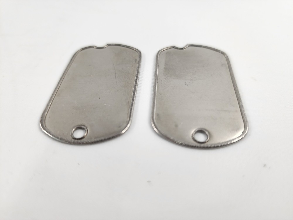 (2) Authentic WWII Era Blank Dog Tags