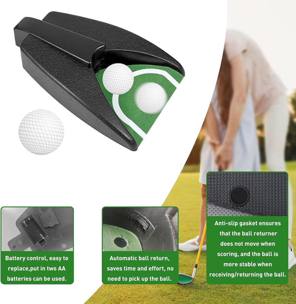 Golf Ball Return Putting Unit, Automatic Return Machine, Indoor Golf Putting Ho