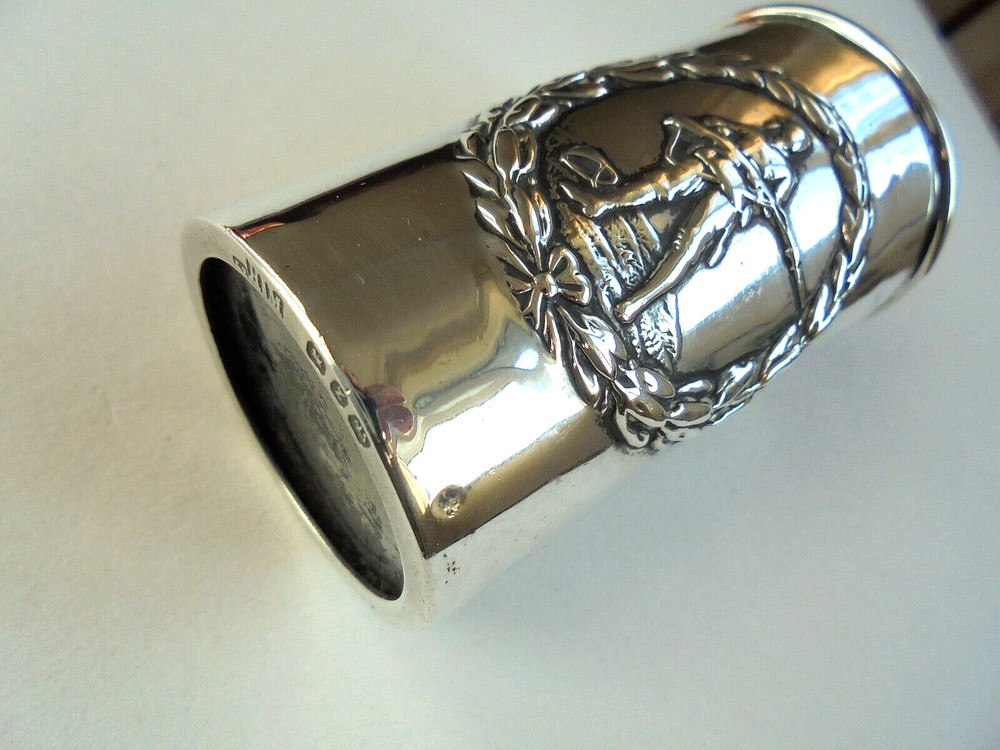 19th Century Silver Military Mug Goblet