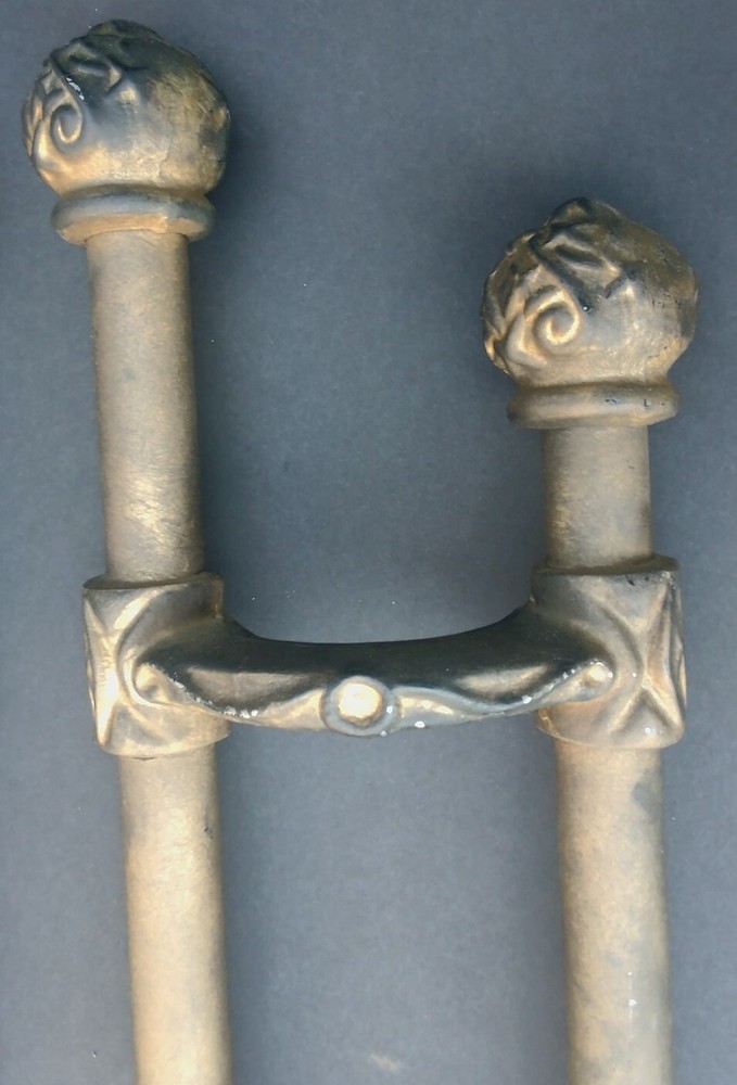 Vintage Iron Fireplace Screen Supports