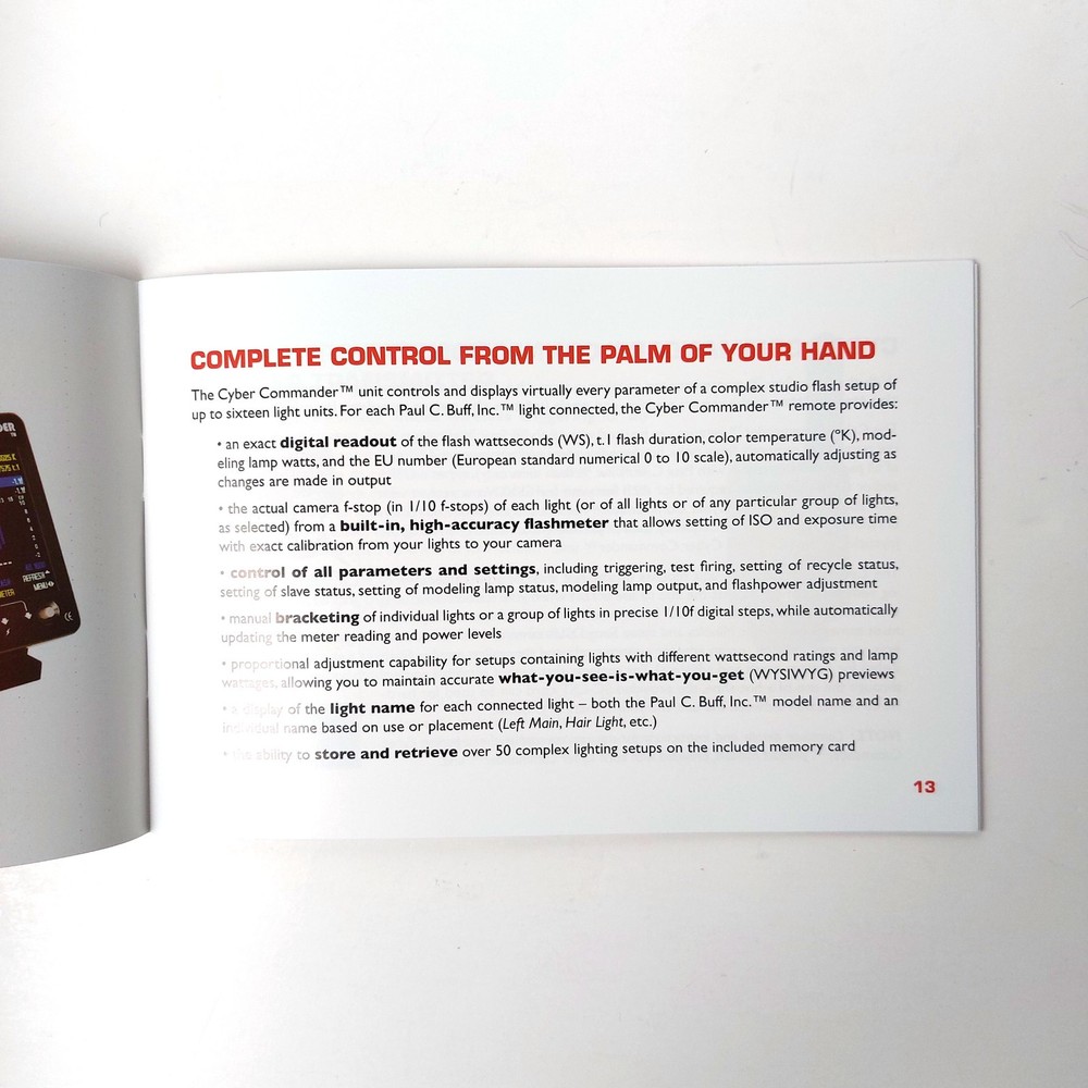 Paul C. Buff Cyber Commander and CyberSync User Instruction Manual Guides