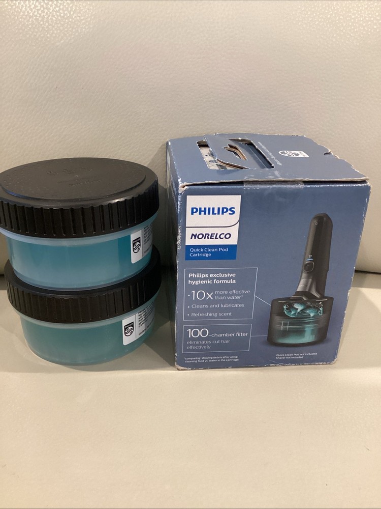 2 BOXES PHILIPS NORELCO QUICK CLEAN POD CARTRIDGES 4 TOTAL