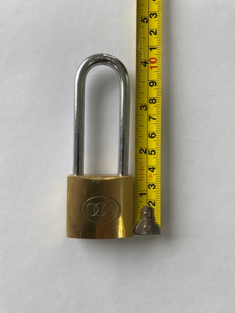 LONG SHACKLE BRASS BODY PADLOCK