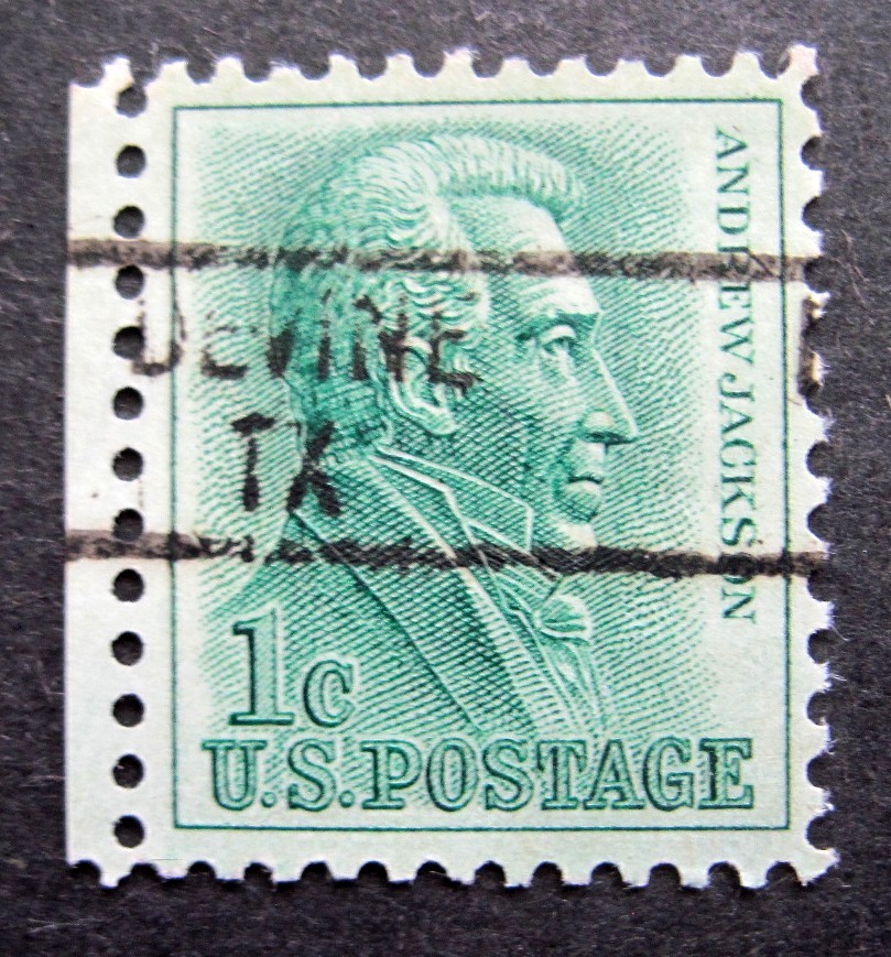 Sc # 1209 ~ 1 cent Andrew Jackson Issue, Precancel, DEVINE TX (be6)