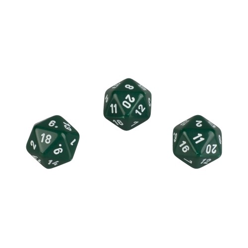 20-seitiger Dés - Isocaèdre - W20 - Vert