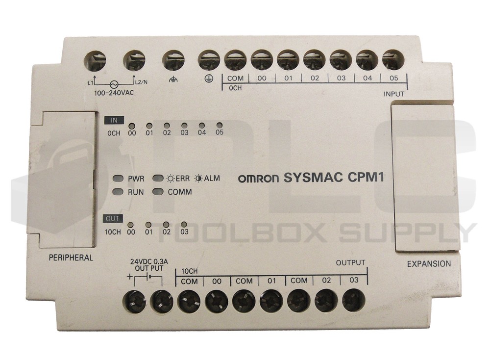 OMRON CPM1-10CDR-A PROGRAMMABLE CONTROLLER 100-240VAC 50/60HZ 24VDC