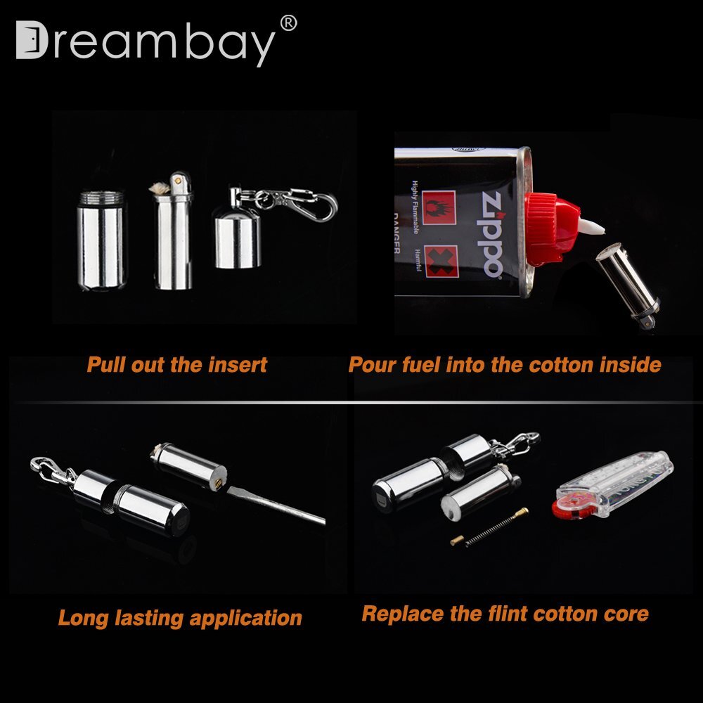 2-Pack Keychain Peanut Lighter Mini Waterproof EDC Survival Tool