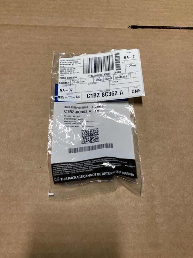 Genuine Radiator Plug C1BZ-8C362-A