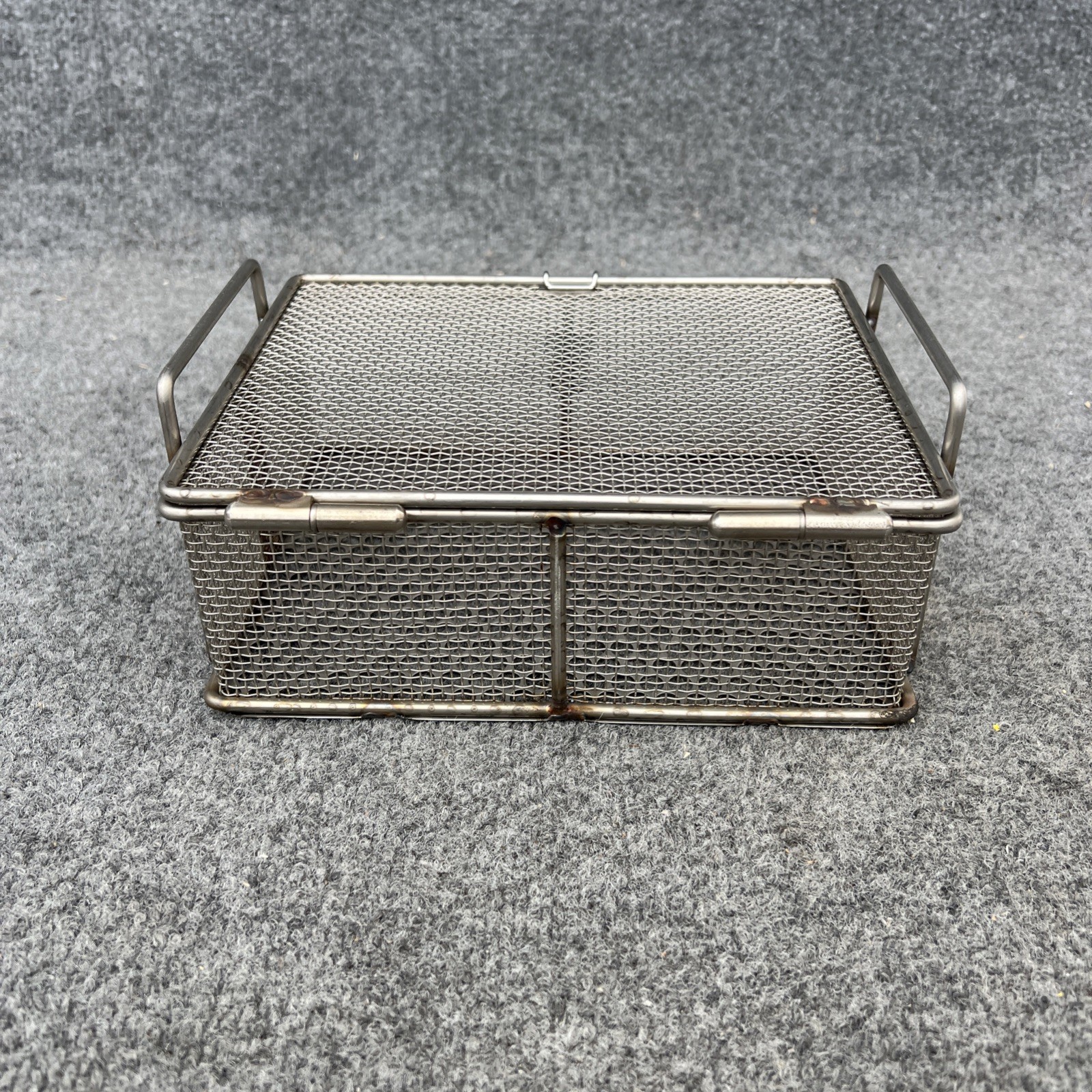 Stainless Steel Mesh Rectangular Washing Basket, 9” L x 7” W x 3.25” H New Other