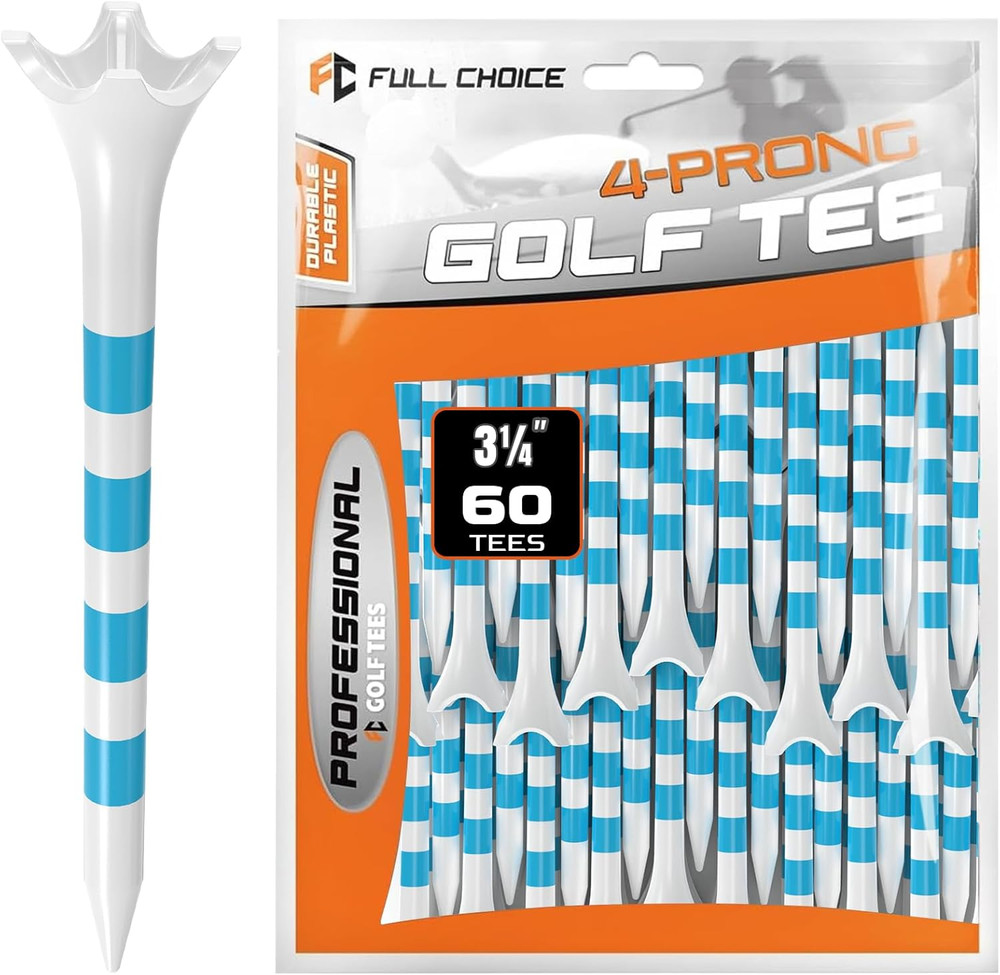 60/100 Pack Plastic Golf Tees 2-3/4" & 3-1/4" Durable Oversized Head Plastic New