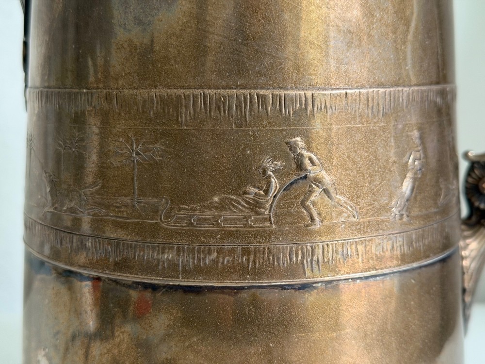 Antique Reed & Barton Silver Plate Ice Pitcher Patented Moveable Liner 1879