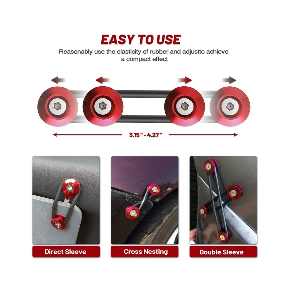 Tongze Bumper Quick Release Kit, 4 Sets Quick Release Bumper Clips Fasteners ...