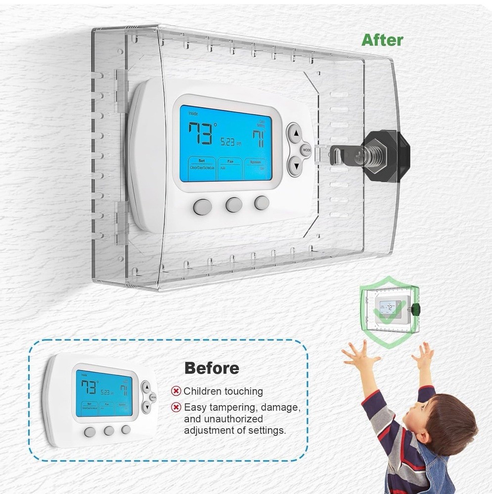 2 Pack Large Thermostat Guard /Lock Box W/Changeable Combination