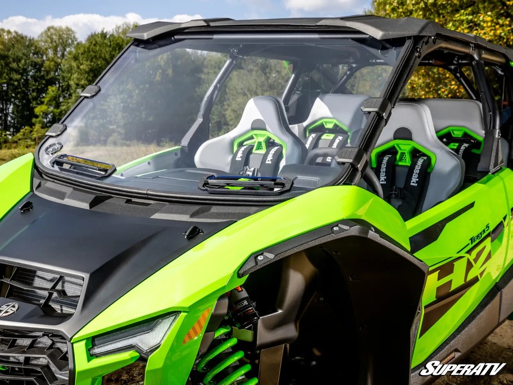 SuperATV Vented Front Windshield Kawasaki Teryx H2 4 / 5 2026+ Clear
