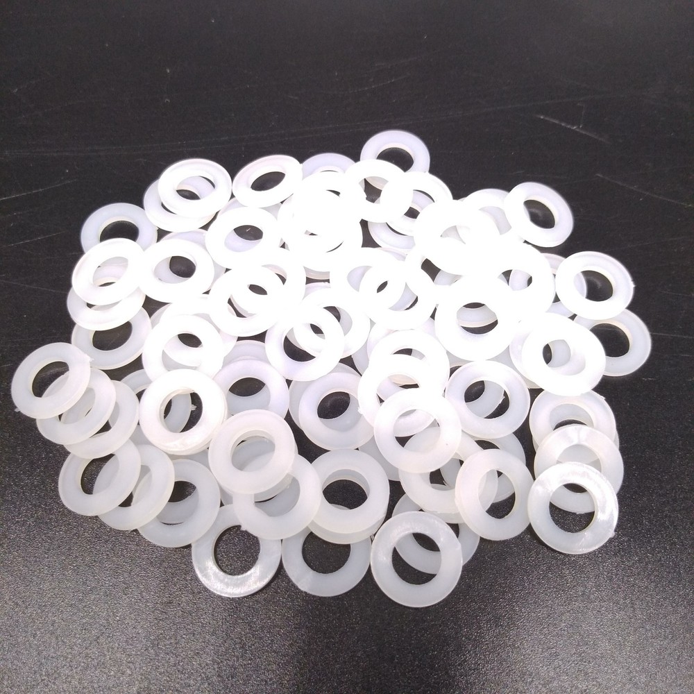 1000pcs M5 White Nylon Flat Washers