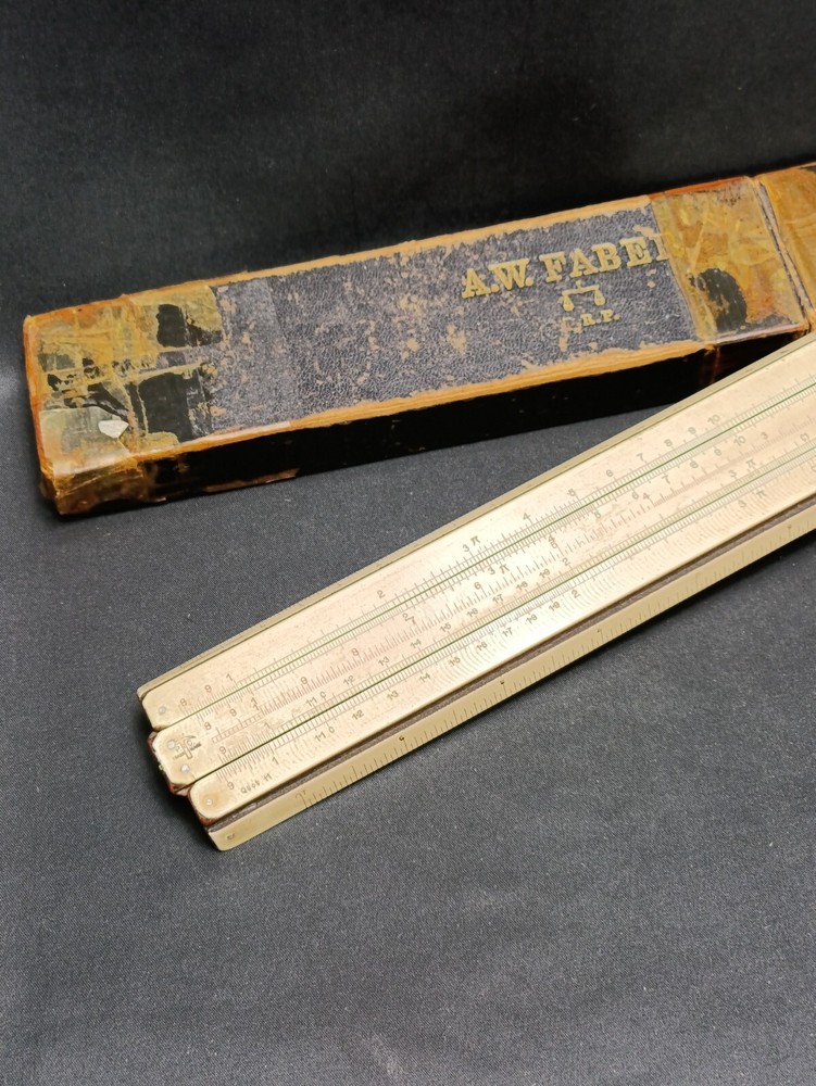 Vintage A.G. Thornton Slide Wood Ruler Divided Maths