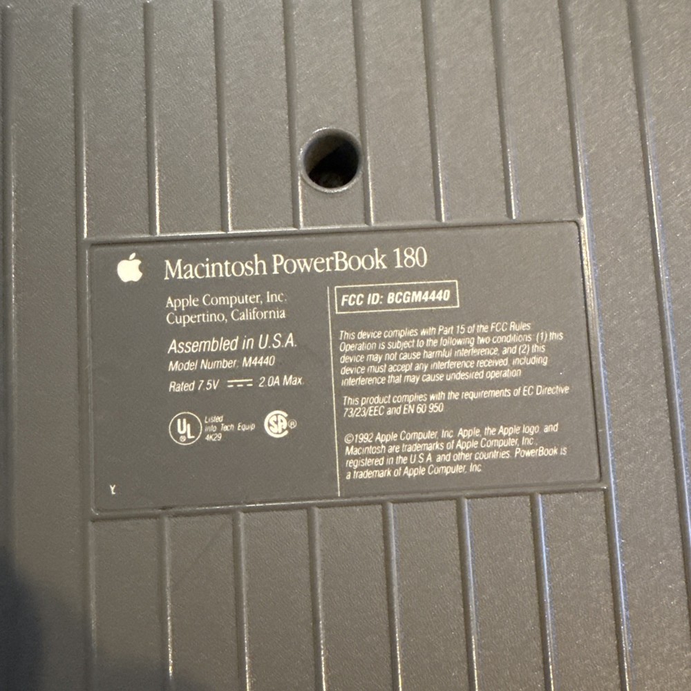 Vintage Apple Macintosh PowerBook 180