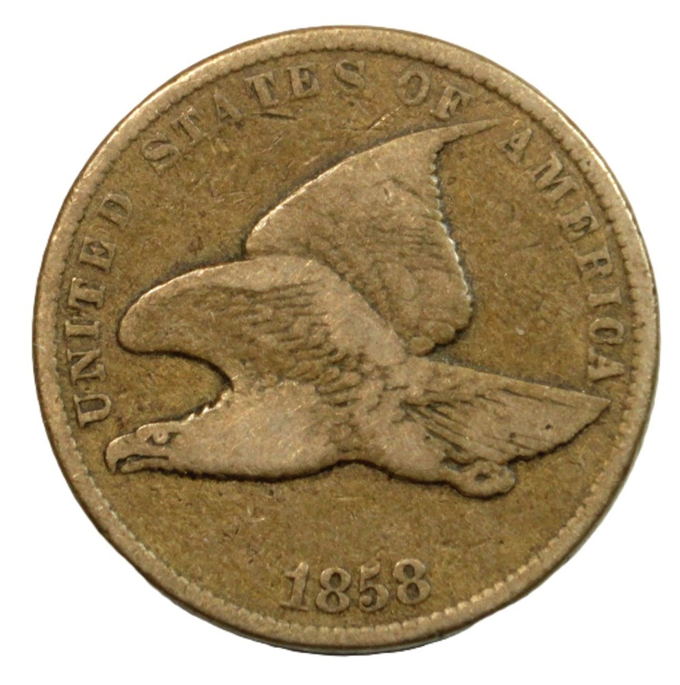 1858 1C Large Letters Flying Eagle Cent- Choice VF- SMH 1609