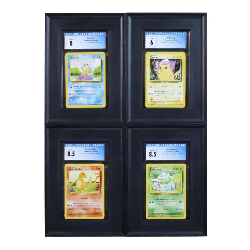 BCW Wall Mountable Interlocking Graded Card Display Frames Black New